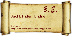 Buchbinder Endre névjegykártya